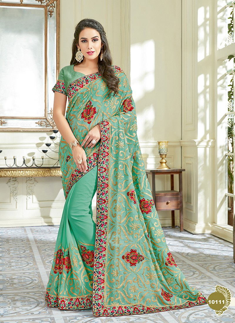 MAHOTSAV Tarana Latest Designer Fancy Wedding Wear Designer Thread Cord And Sequins Embroidery Work Heavy Saree Collection